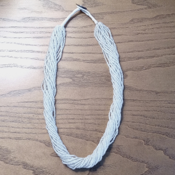 Vintage Gorgeous Multi String Clear Beaded Necklace from India (Seed Beads) - Picture 11 of 15